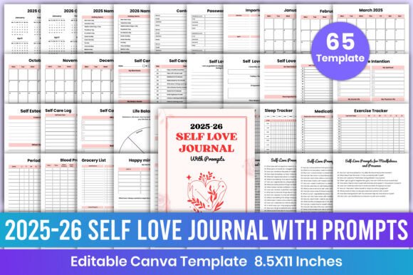2025-26 Self Love Journal with Prompts: A Powerful Tool for Personal Growth and Mindfulness