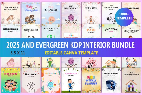2025 and Evergreen KDP Interior Bundle