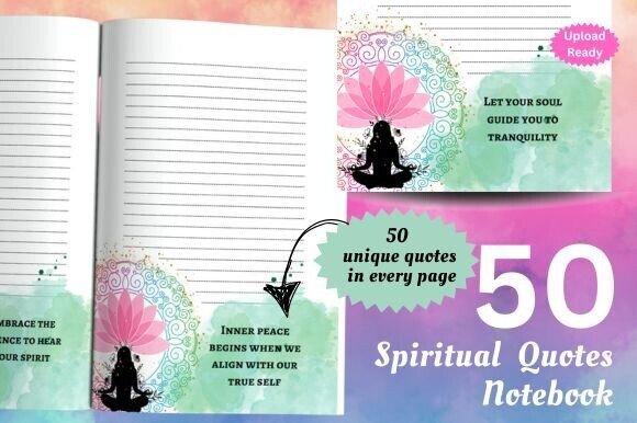 50 Spiritual Inner Peace Quotes Notebook: A Strategic Tool for Mindful Living