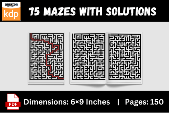 75 Mazes with Solutions Puzzle Book: A Fun and Functional Resource for All Ages