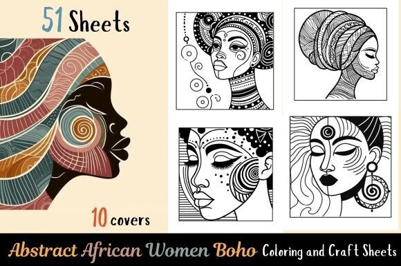 Abstract African Women Boho Sheets: A Creative Journey Through Culture and Art