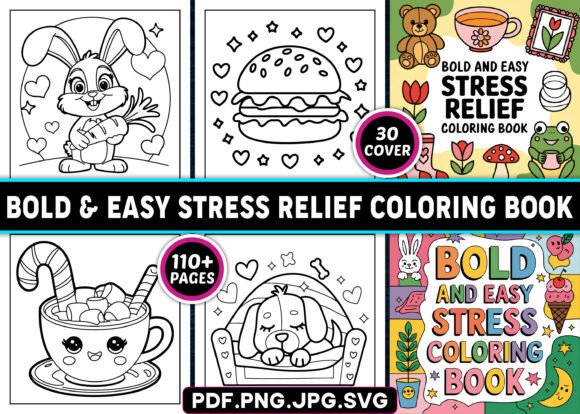 Bold Easy Stress Relief Coloring Pages