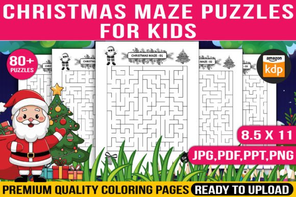 Christmas Maze Puzzle Book for Kids