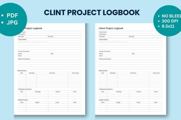 Client Project Logbook Kdp Interior: A Tool for Organized Creativity and Professional Growth