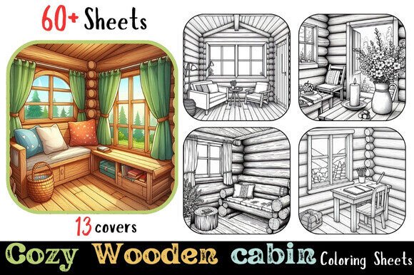 Cozy Cabin Comfy Coloring Pages: A Sanctuary for the Mind