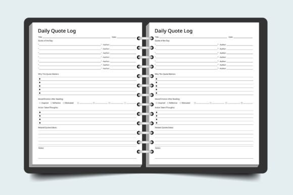 Daily Quote Log Kdp Interior: A Thoughtful Approach to Daily Reflection