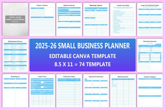 Editable 2025-26 Small Business Planner